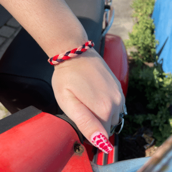 bracelet isaline rouge tresse