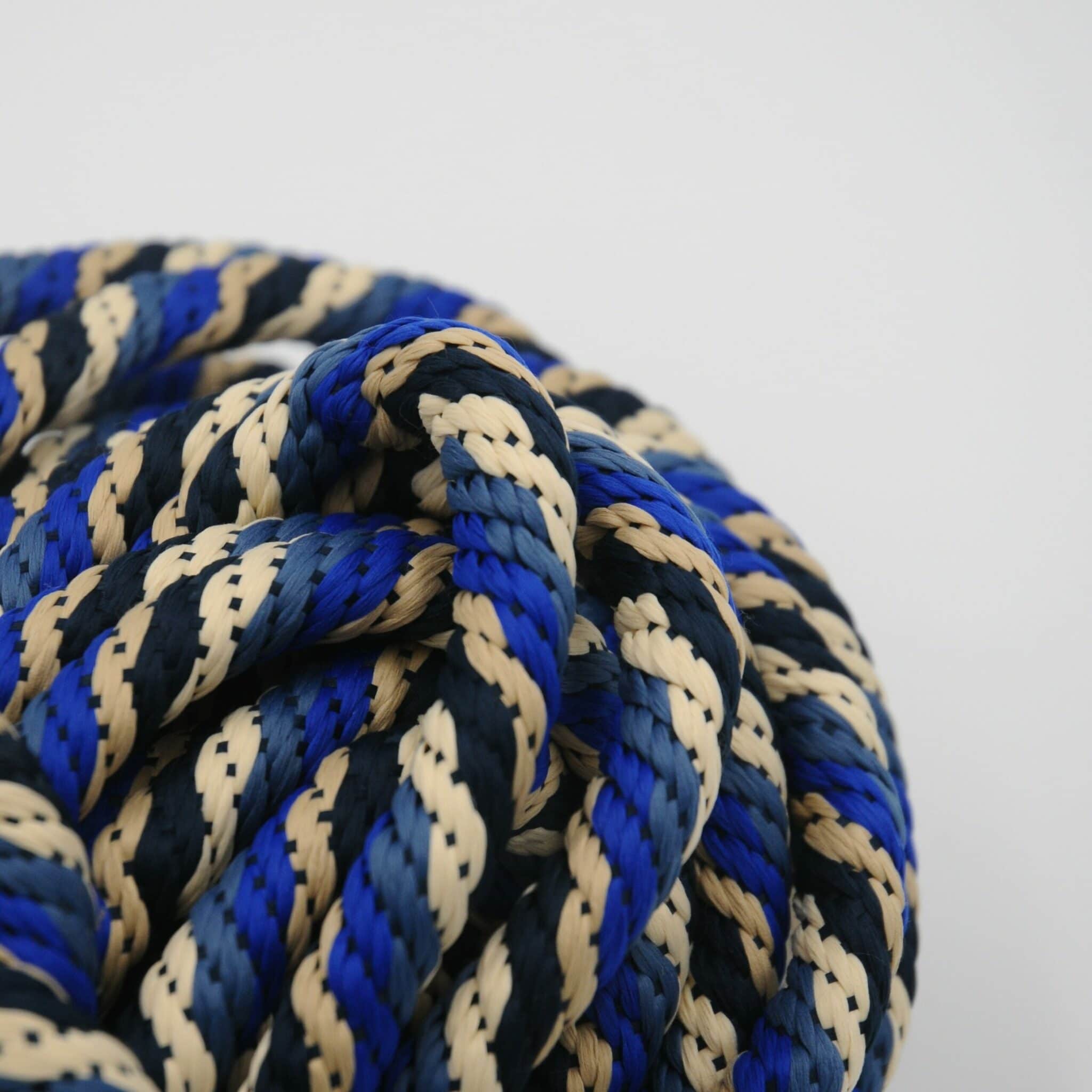 corde multicolore bleu marine bleu et beige tressé pour tabcord