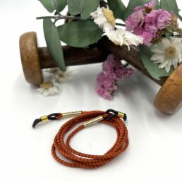 cordon pour lunette fantaisies et originaux de couleur terre cuite - Réjane - Made by bobine