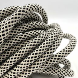 corde pour tabouret bas tabcord noir et blanc