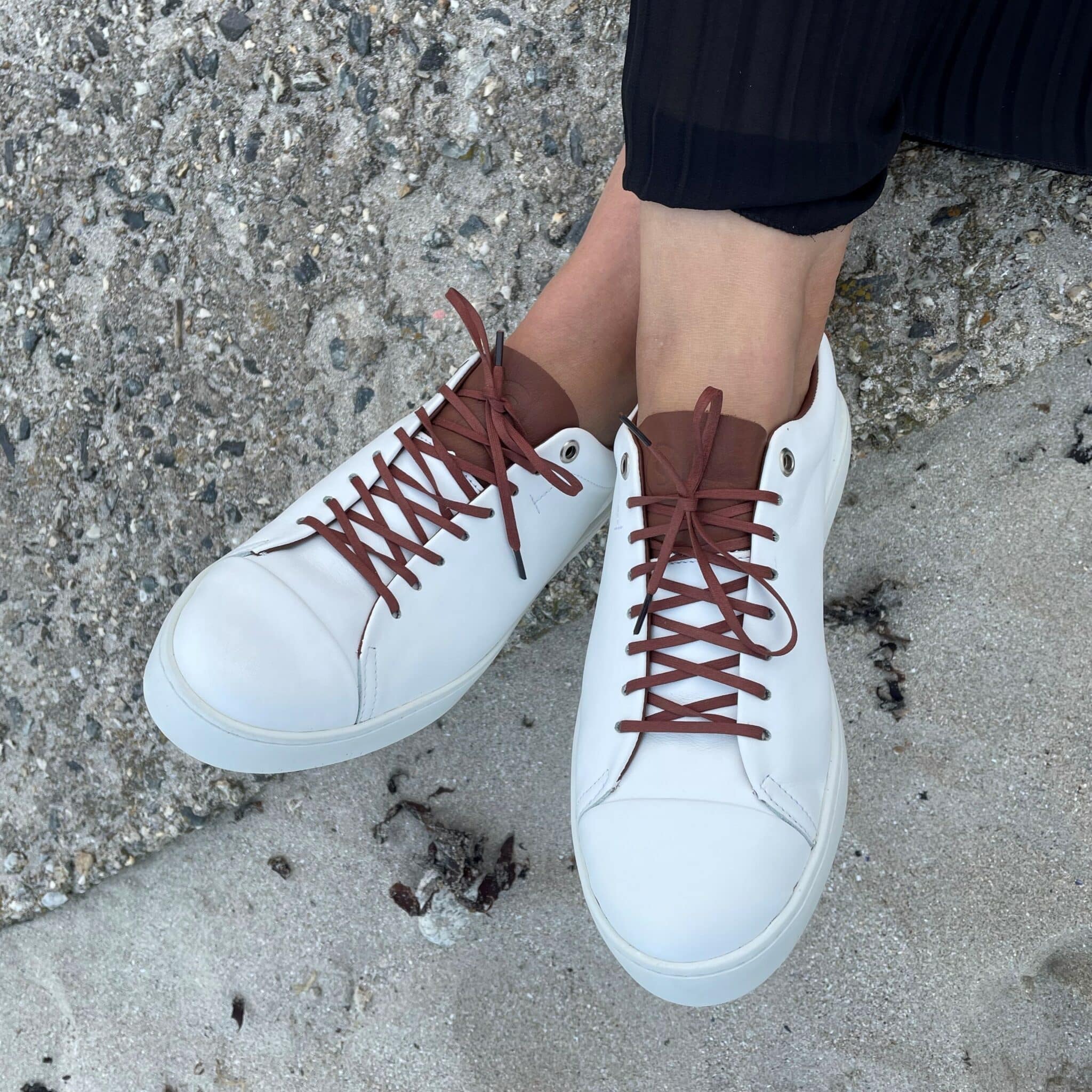Made in Italy Chaussures \u00e0 lacets gris clair mouchet\u00e9 style d\u00e9contract\u00e9 Chaussures Chaussures basses Chaussures à lacets 