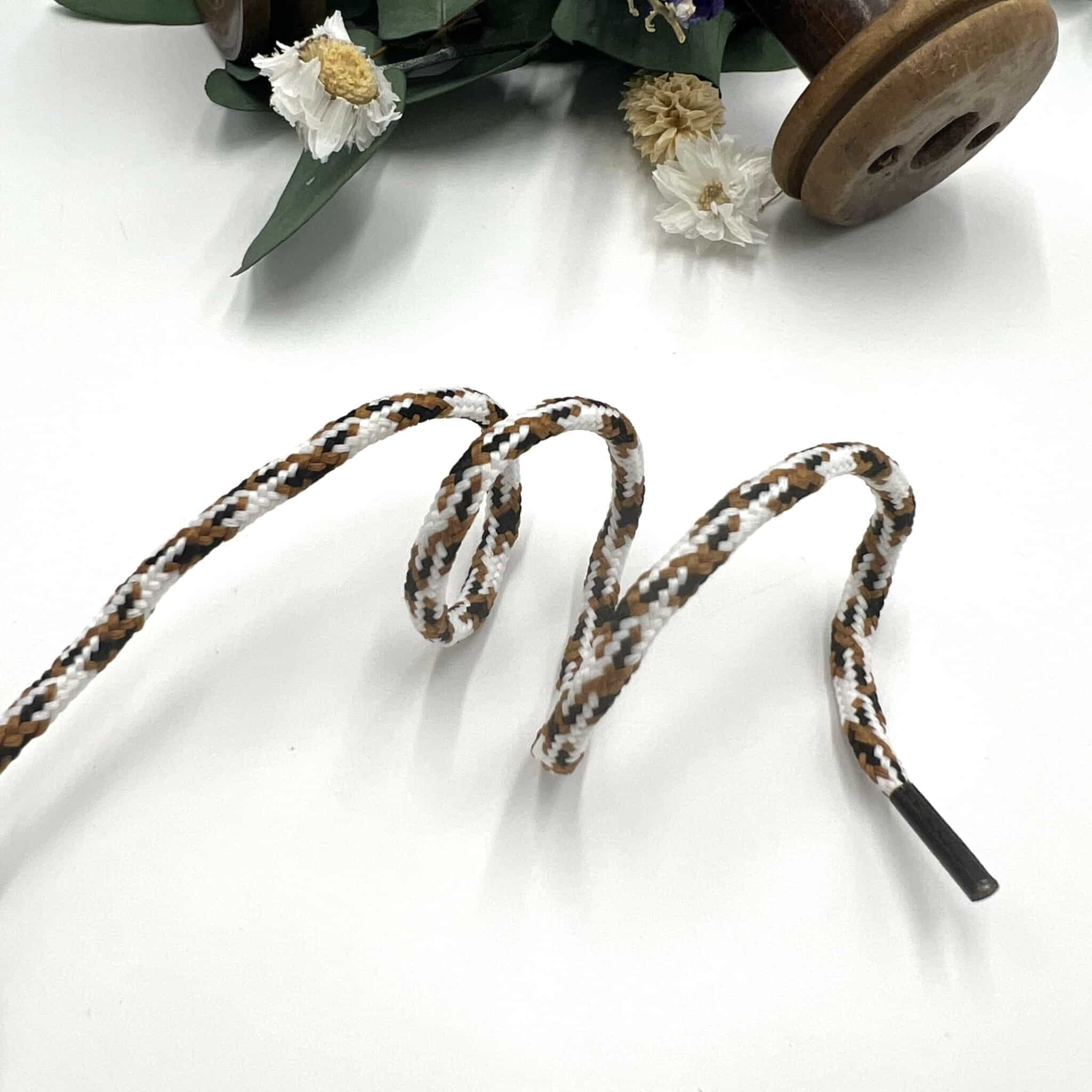 Elaine lacets Made by bobine en polyester marron blanc et noir