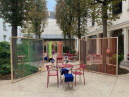 Paris Design Week vue d'ensemble café mulot avec tabcord mulot bleu outremer by Made by bobine