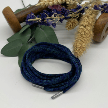lacets made by bobine plats en viscose pour femme bleu